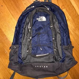 EUC: The NorthFace Jester II Backpack Blue and Gray